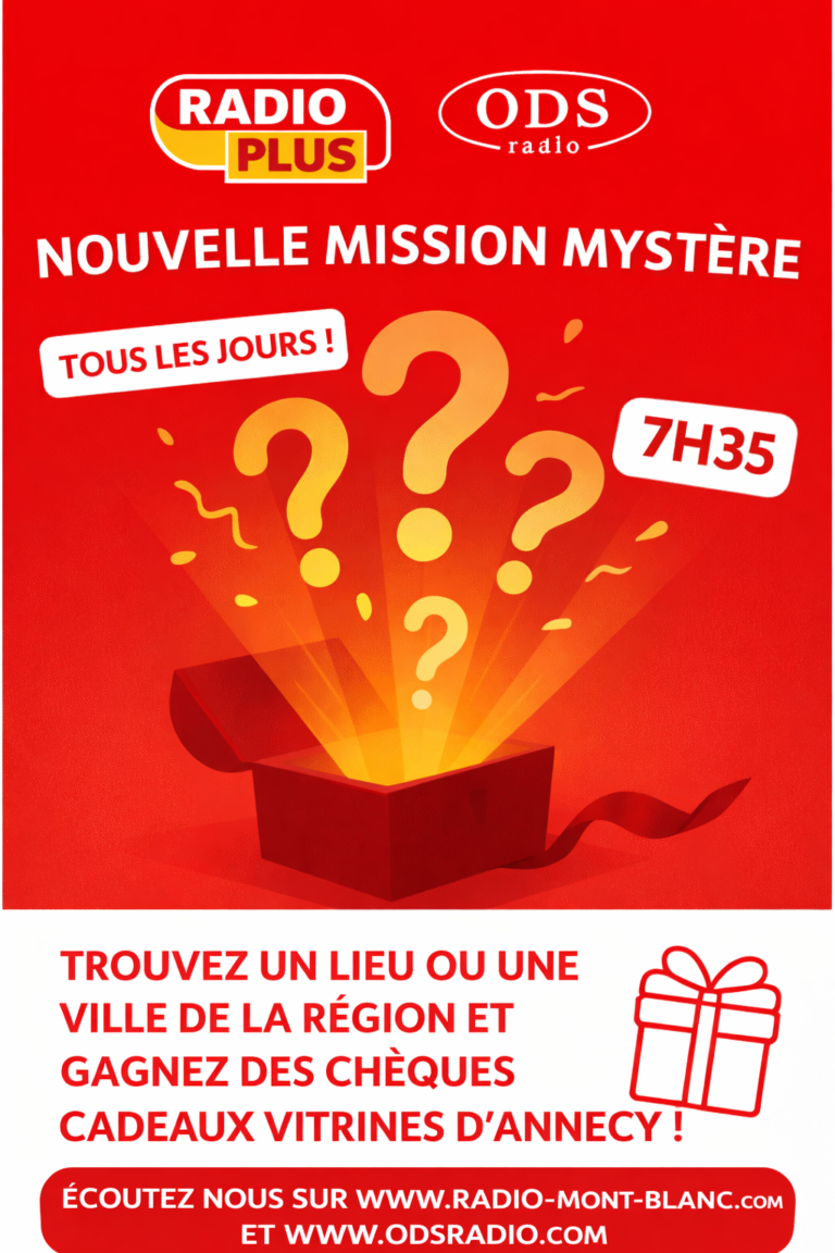 Jouez avec ODS Radio et Radio PLUS pour tenter remportez des Chèques Cadeaux Vitrines d’Annecy !